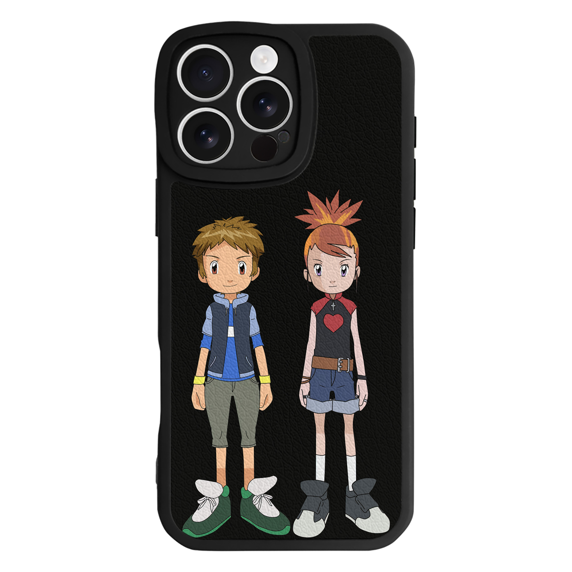 （画像用） Digimon デジタルモンスター/デジモン 【iPhone 16シリーズ対応】シリコンスマホケース（レザー調） 材質：シリコン